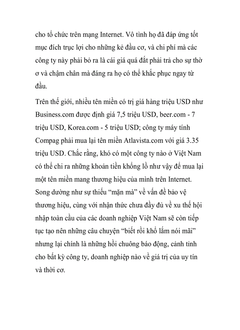 image for page Quá khó để bảo vệ Thương hiệu trên mạng Internet