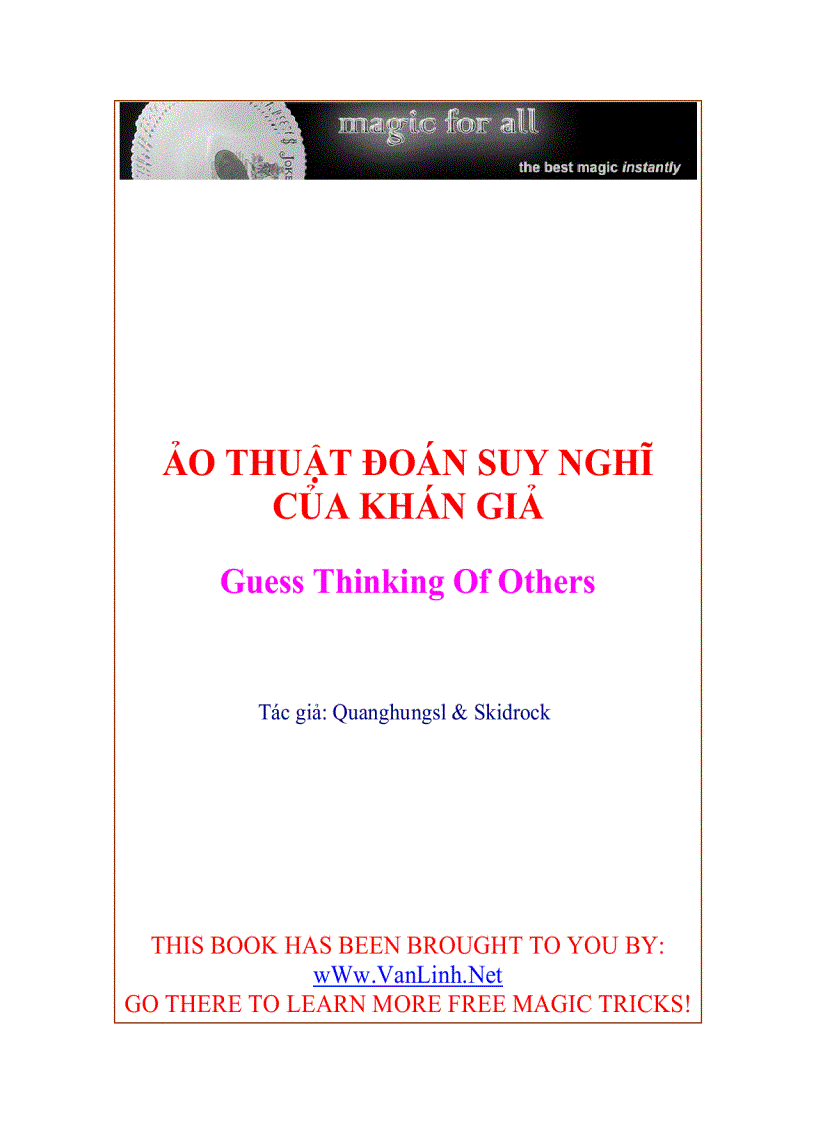image for page Ảo thuật đoán ý nghĩ đơn giản