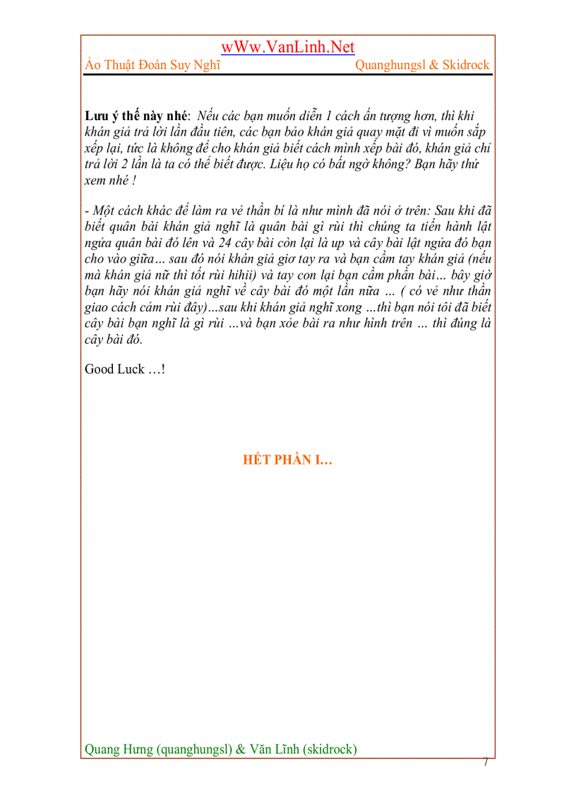 image for page Ảo thuật đoán ý nghĩ đơn giản