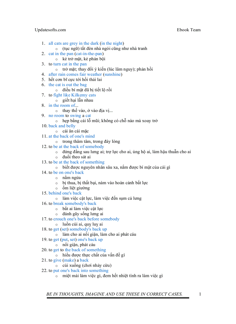 image for page Thành ngữ tiếng Anh thường dùng