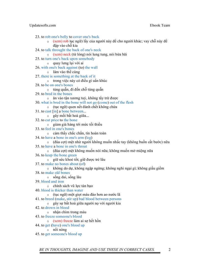 image for page Thành ngữ tiếng Anh thường dùng