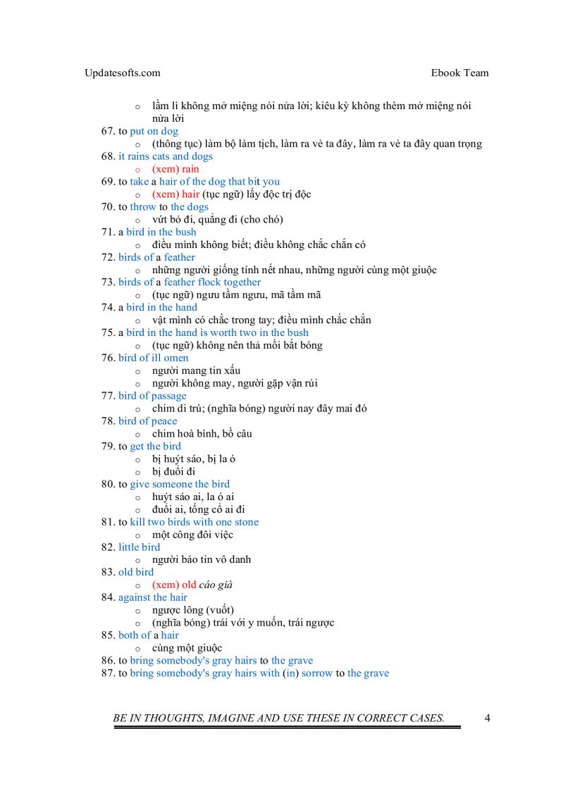 image for page Thành ngữ tiếng Anh thường dùng