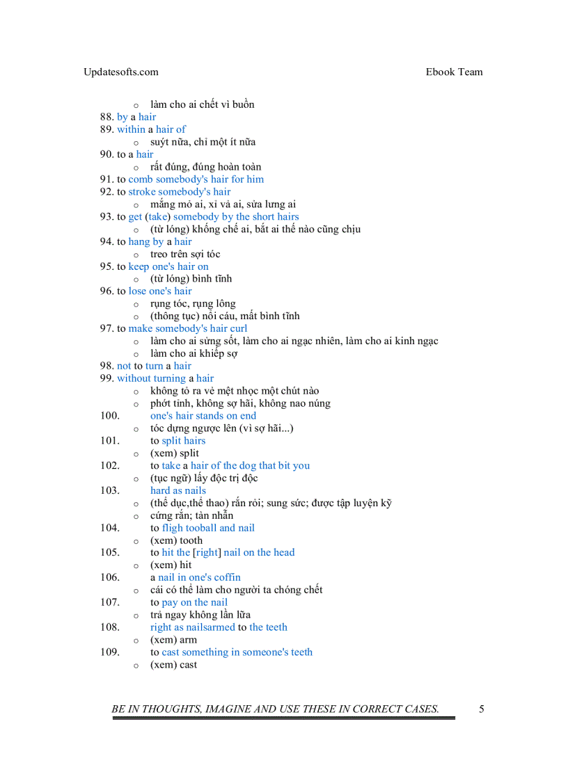 image for page Thành ngữ tiếng Anh thường dùng