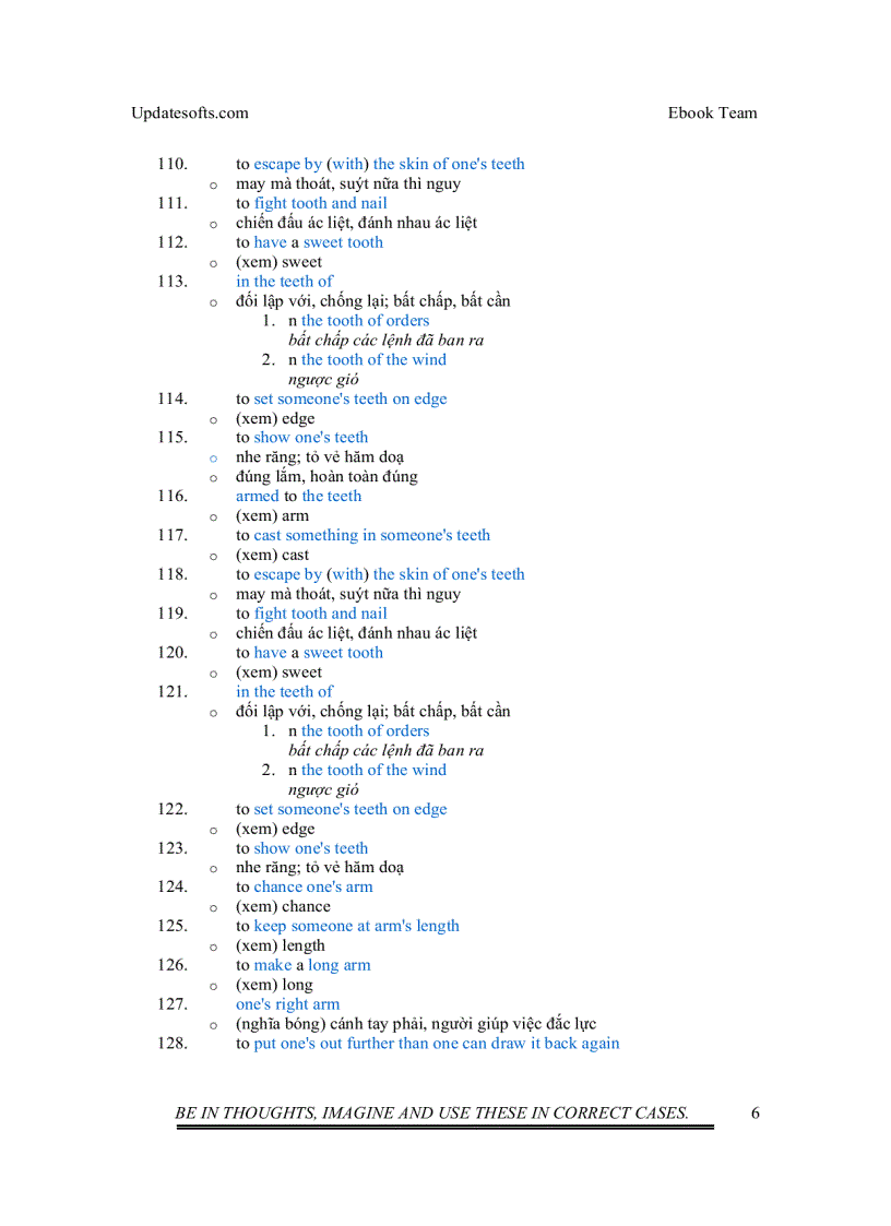image for page Thành ngữ tiếng Anh thường dùng