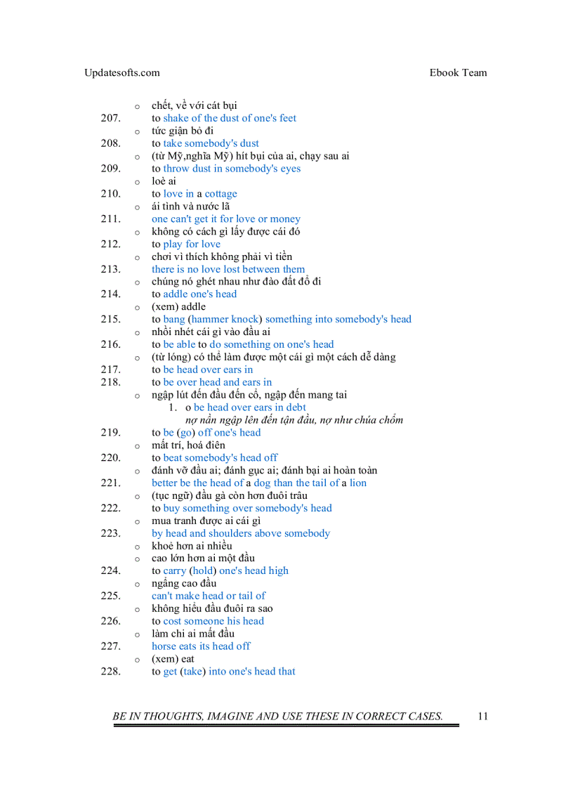 image for page Thành ngữ tiếng Anh thường dùng