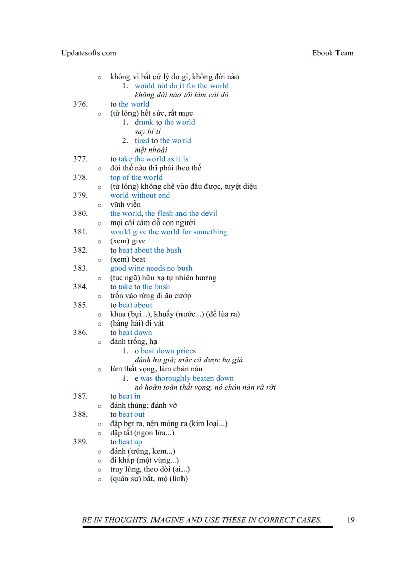image for page Thành ngữ tiếng Anh thường dùng
