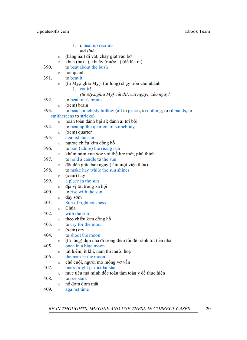 image for page Thành ngữ tiếng Anh thường dùng