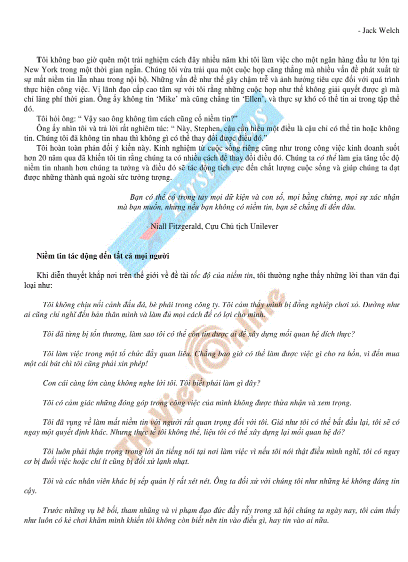 image for page Tốc độ của niềm tin Stephen R Covey