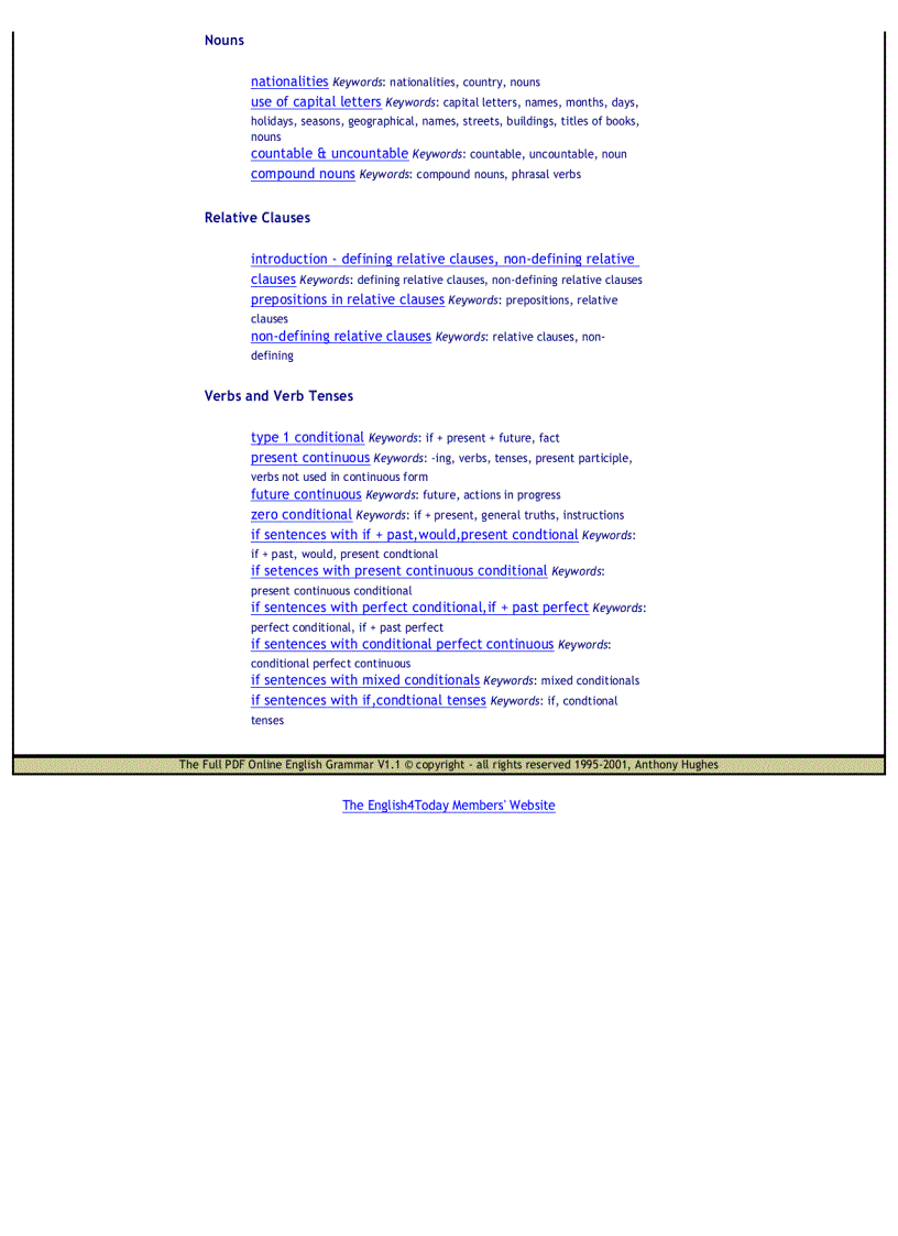 image for page The online english grammar