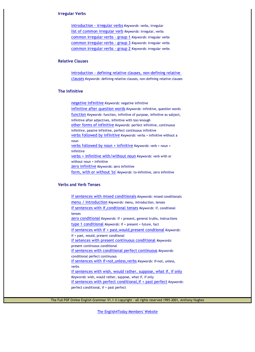 image for page The online english grammar