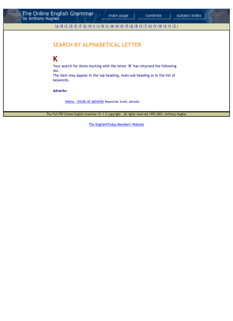 image for page The online english grammar