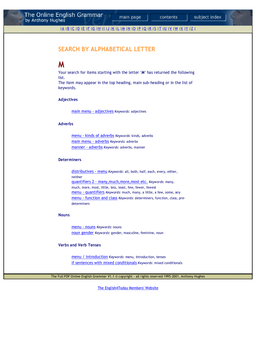 image for page The online english grammar