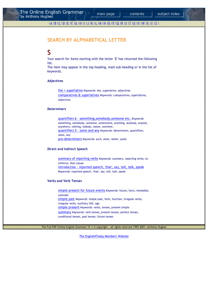 image for page The online english grammar