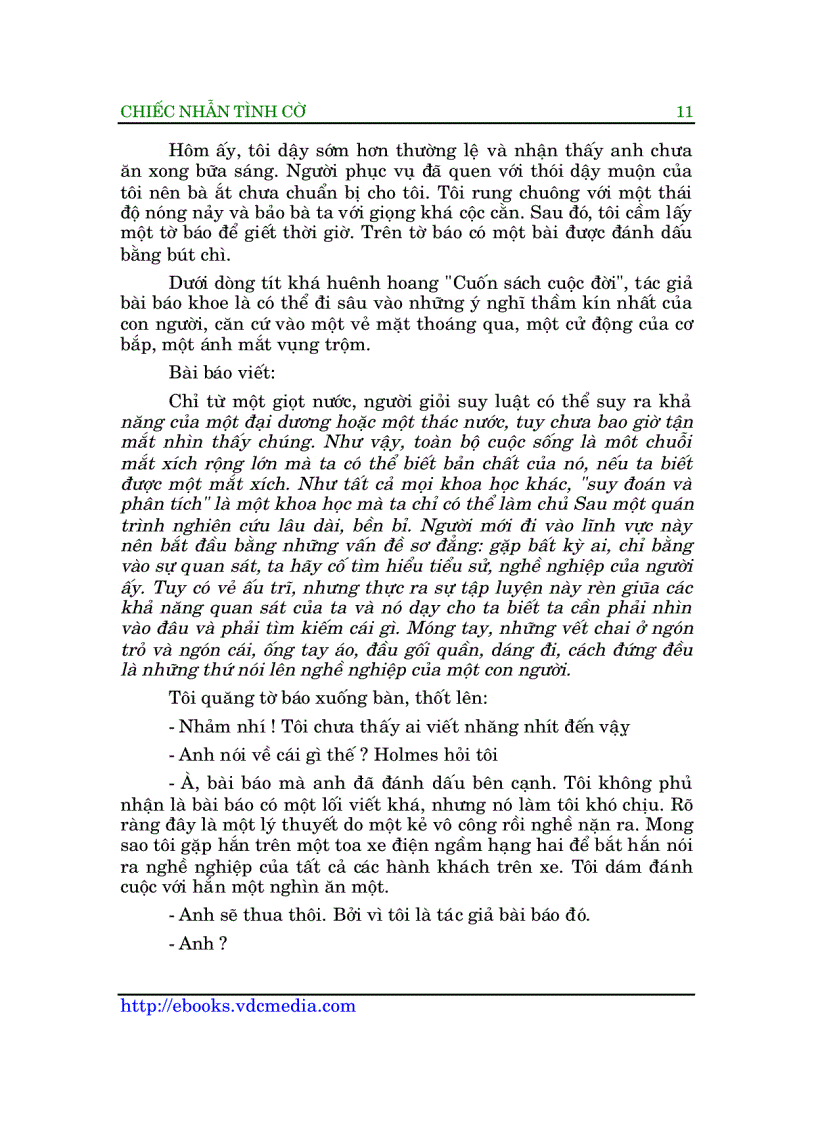 image for page Sherlock Holmes Chiếc nhẫn tình cờ