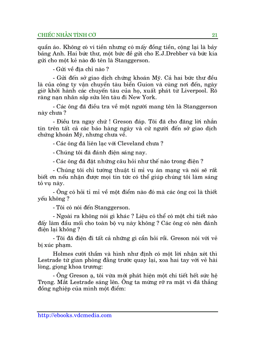 image for page Sherlock Holmes Chiếc nhẫn tình cờ