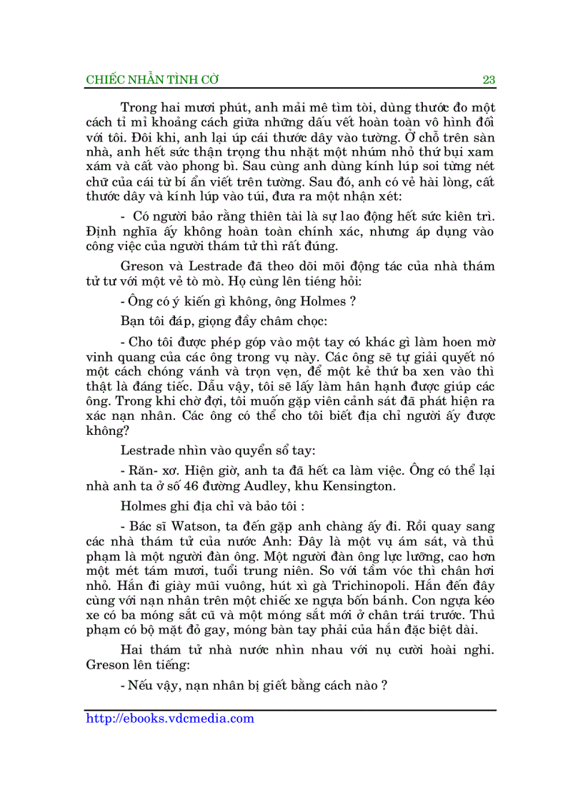 image for page Sherlock Holmes Chiếc nhẫn tình cờ