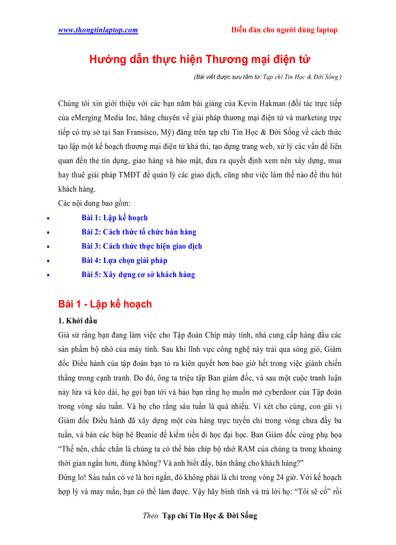 image for page Hướng dẫn thực hiện Thương mại điện tử