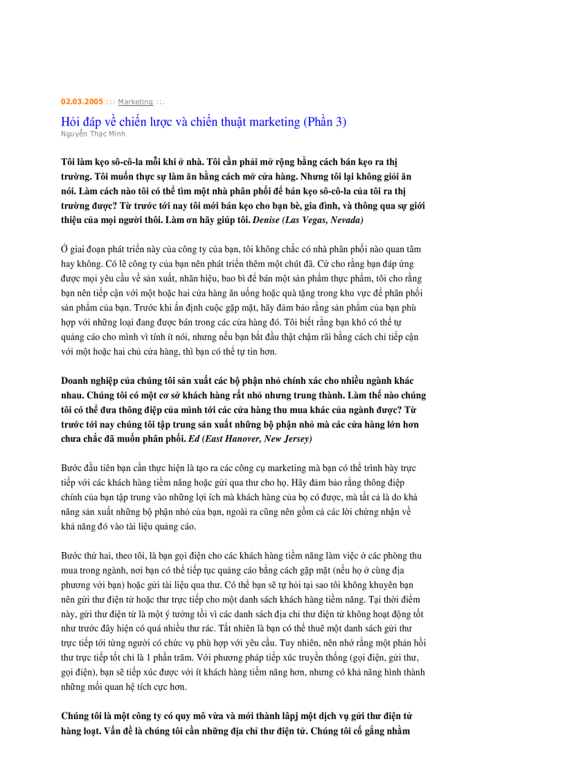 image for page Hỏi đáp về chiến lược và chiến thuật marketing