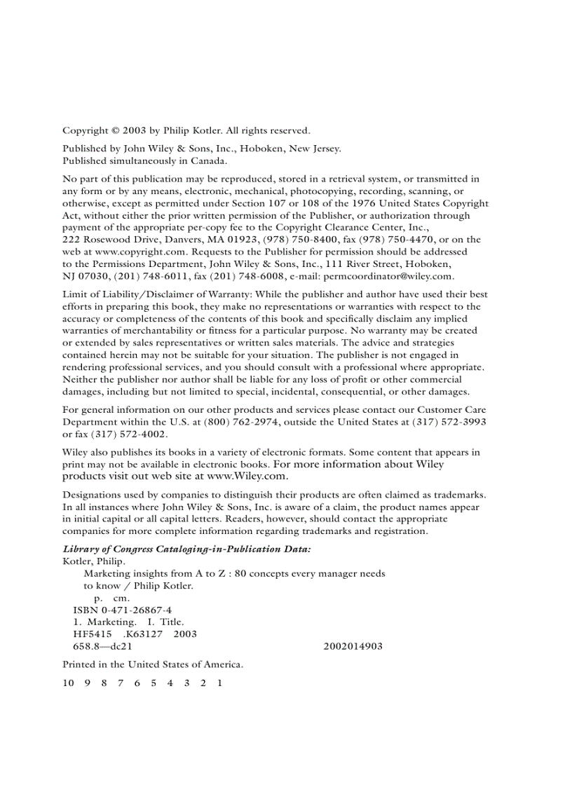 image for page Marketing Insights from A to Z 80 Concepts Every Manager Needs To Know