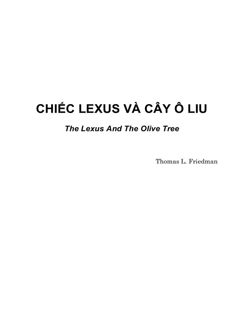 Chiếc Lexus và cây Oliu