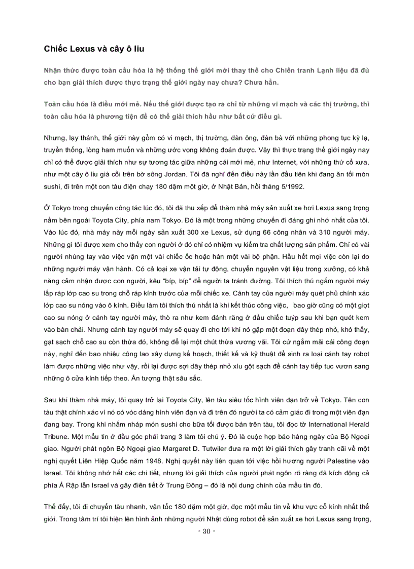 image for page Chiếc Lexus và cây Oliu