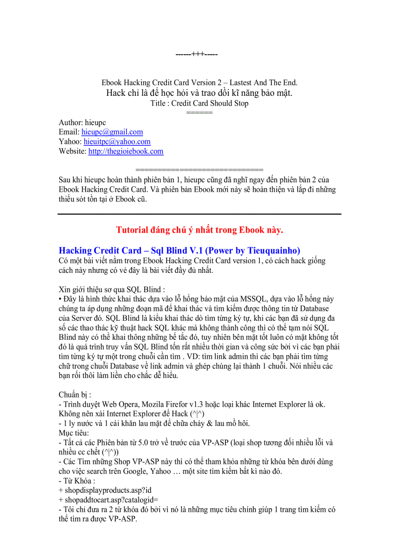 image for page Ebook Hacking Credit Card Version 2