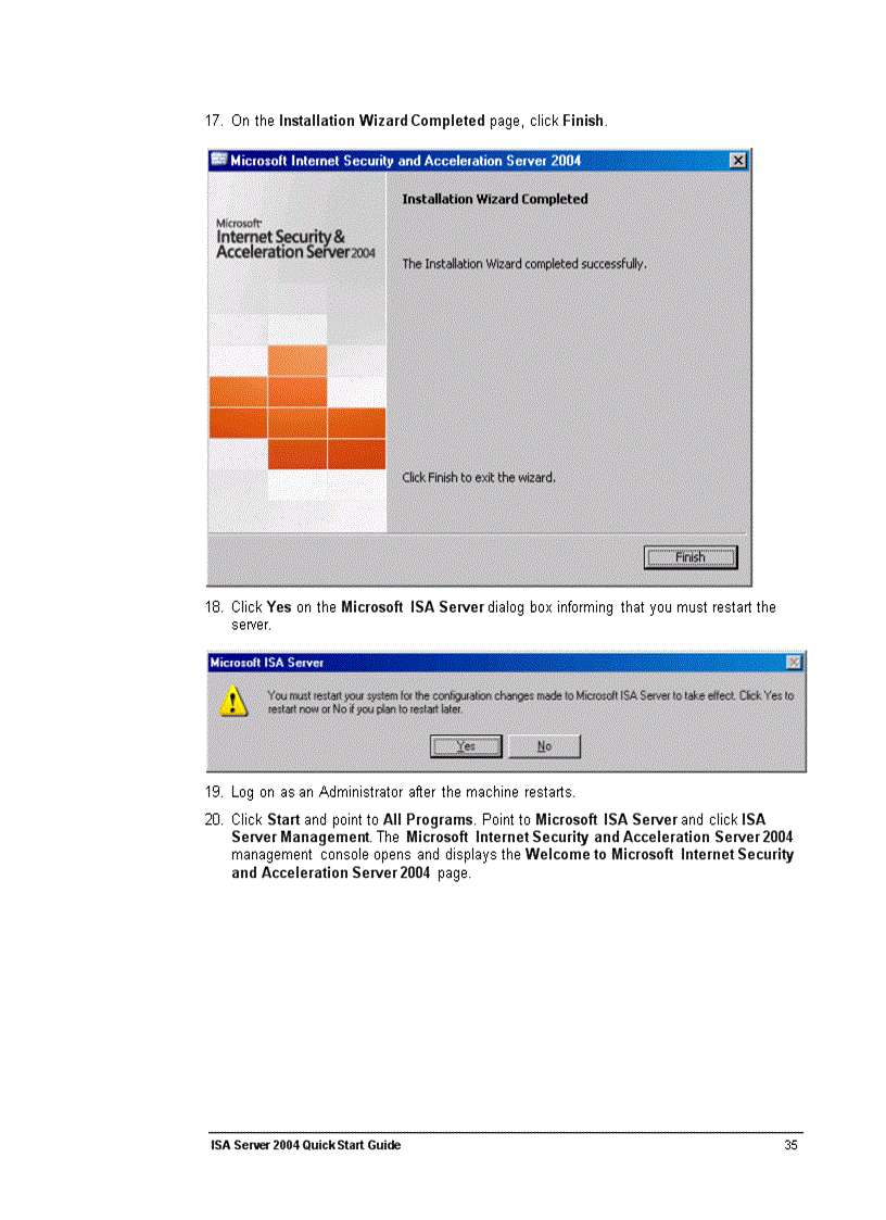 image for page ISA Server 2004 Quick Start Guide