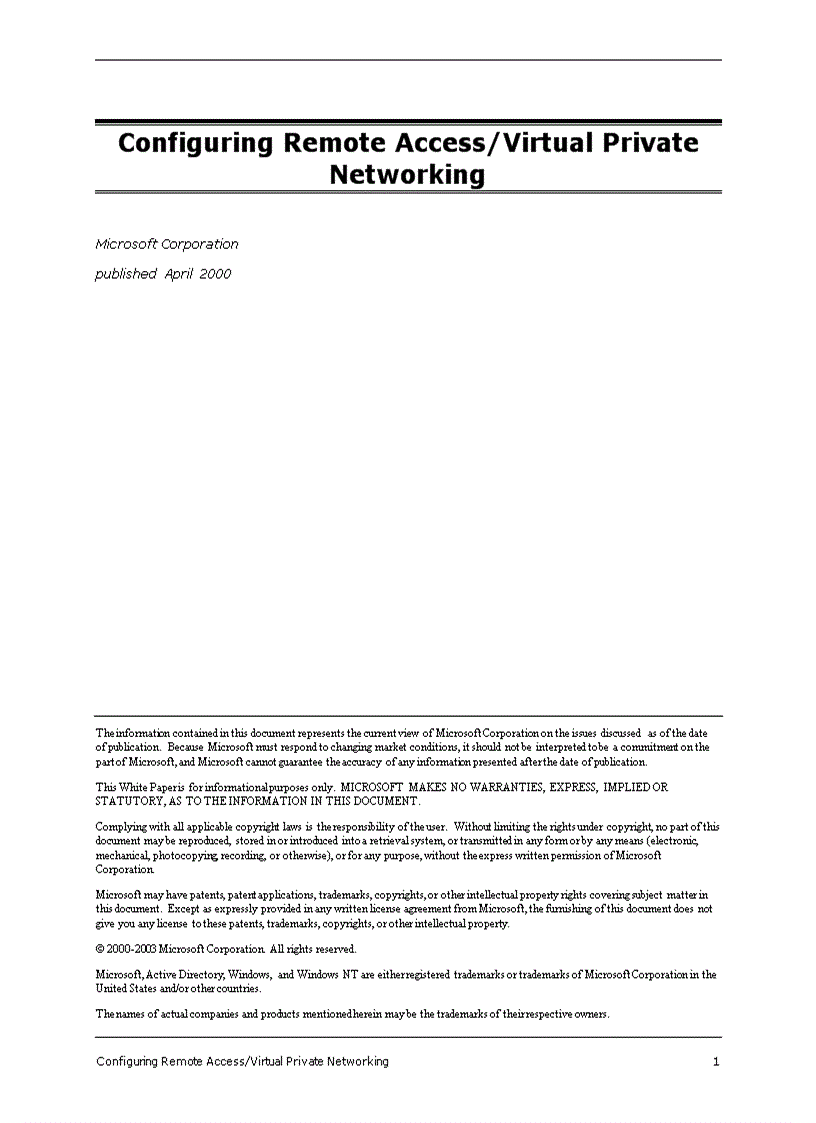 image for page Configuring Remote Access Virtual Private Networking