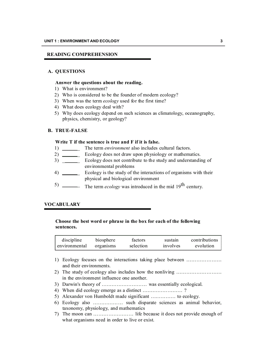 image for page Tiếng Anh chuyên ngành môi trường