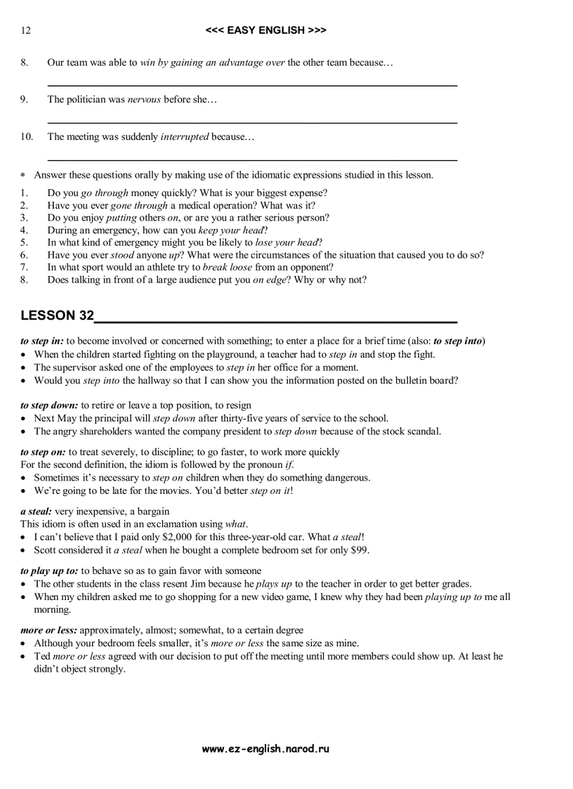 image for page Học Tiếng Anh qua Idioms trình độ Advanced