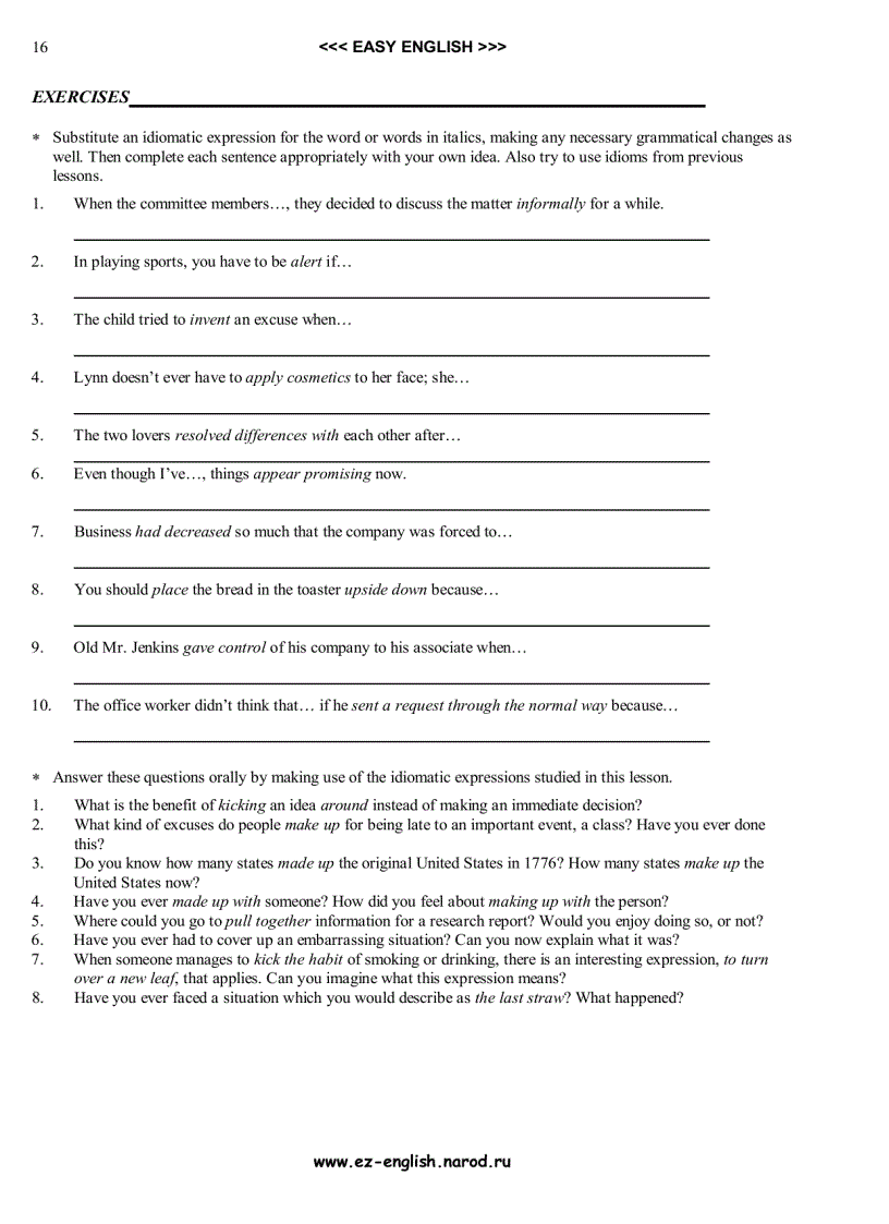 image for page Học Tiếng Anh qua Idioms trình độ Advanced