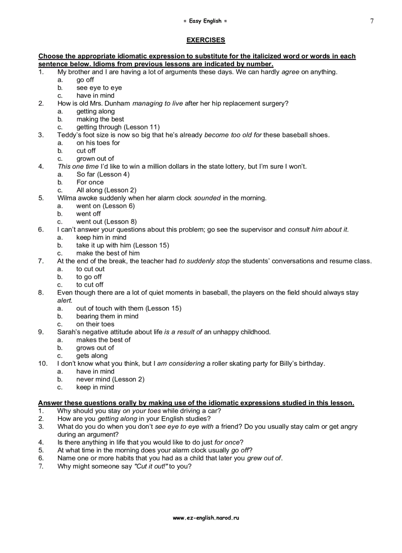 image for page Học Tiếng Anh qua Idioms trình độ Intermediate