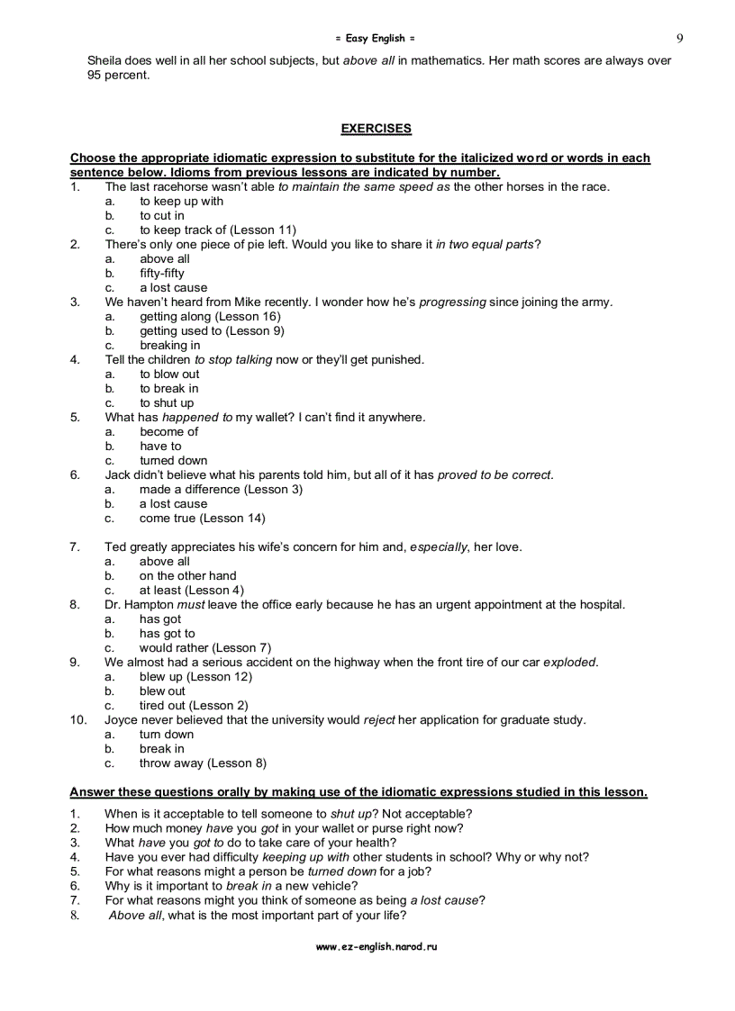 image for page Học Tiếng Anh qua Idioms trình độ Intermediate