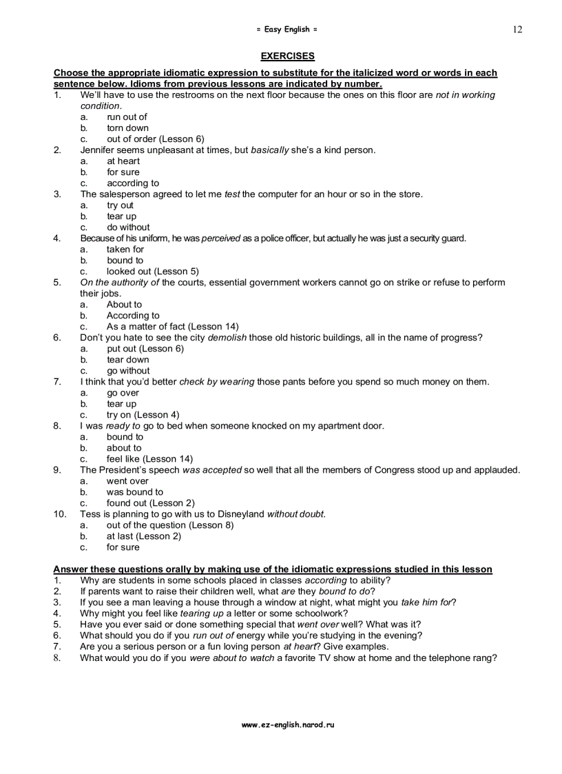 image for page Học Tiếng Anh qua Idioms trình độ Intermediate