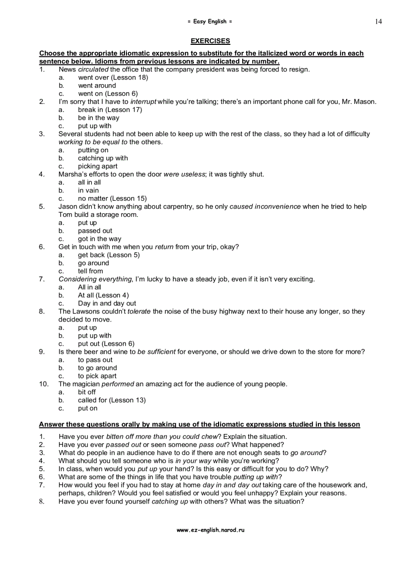 image for page Học Tiếng Anh qua Idioms trình độ Intermediate