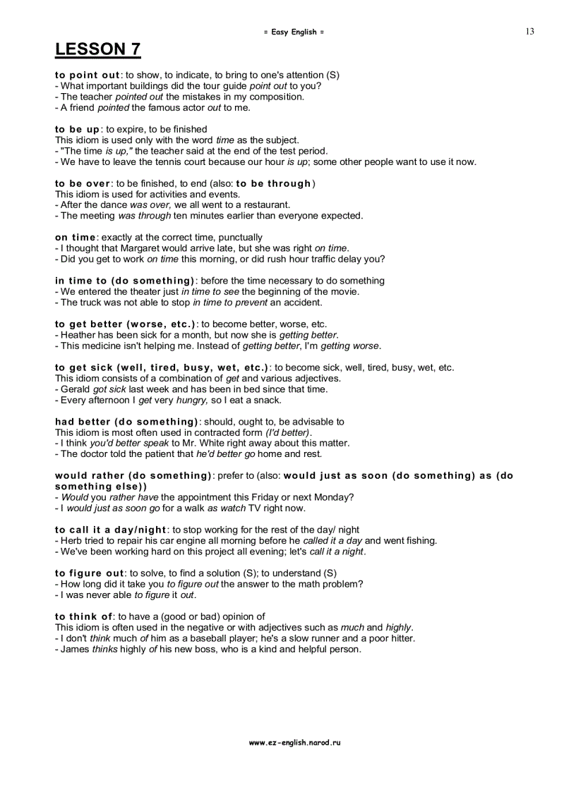 image for page Học Tiếng Anh qua Idioms trình độ Elementary