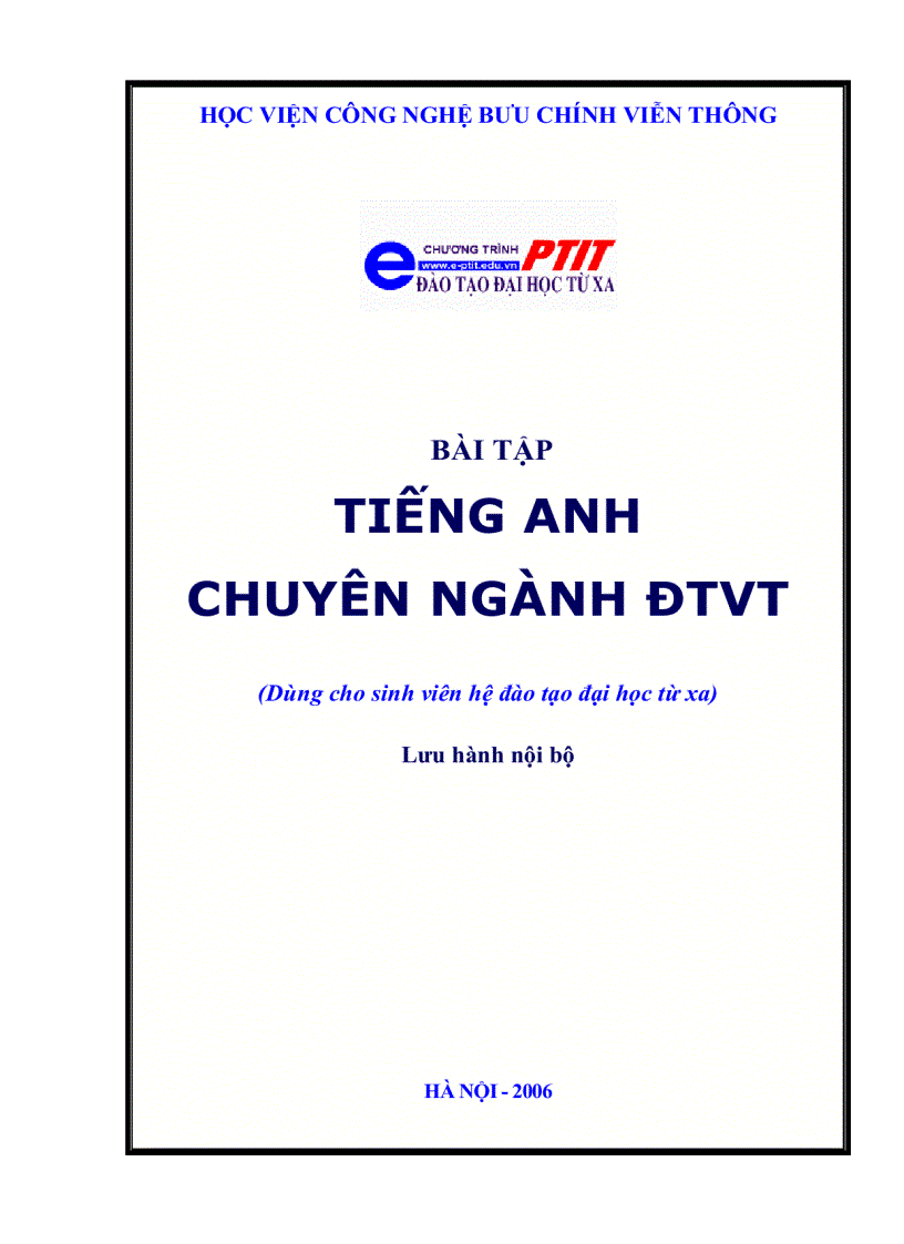 image for page Bài tập tiếng Anh chuyên ngành ĐTVT