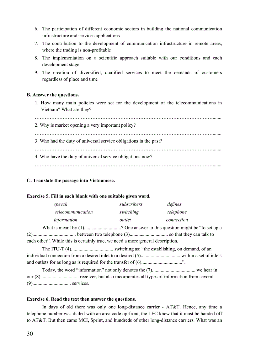 image for page Bài tập tiếng Anh chuyên ngành ĐTVT