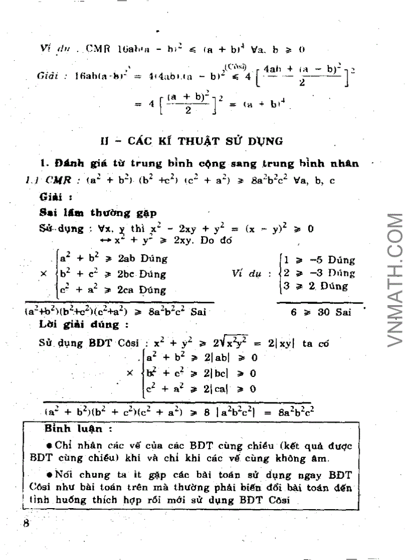 image for page Phương pháp kỹ thuật bất đẳng thức của Trần Phương sách hiếm