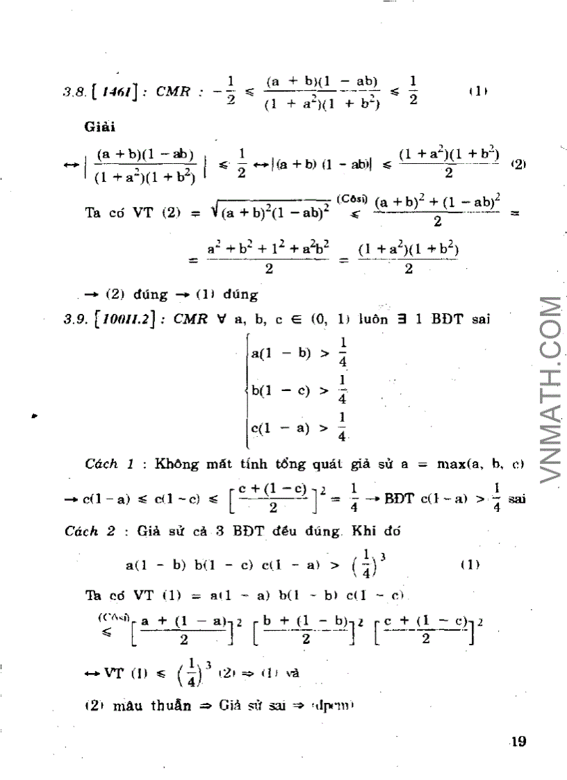 image for page Phương pháp kỹ thuật bất đẳng thức của Trần Phương sách hiếm