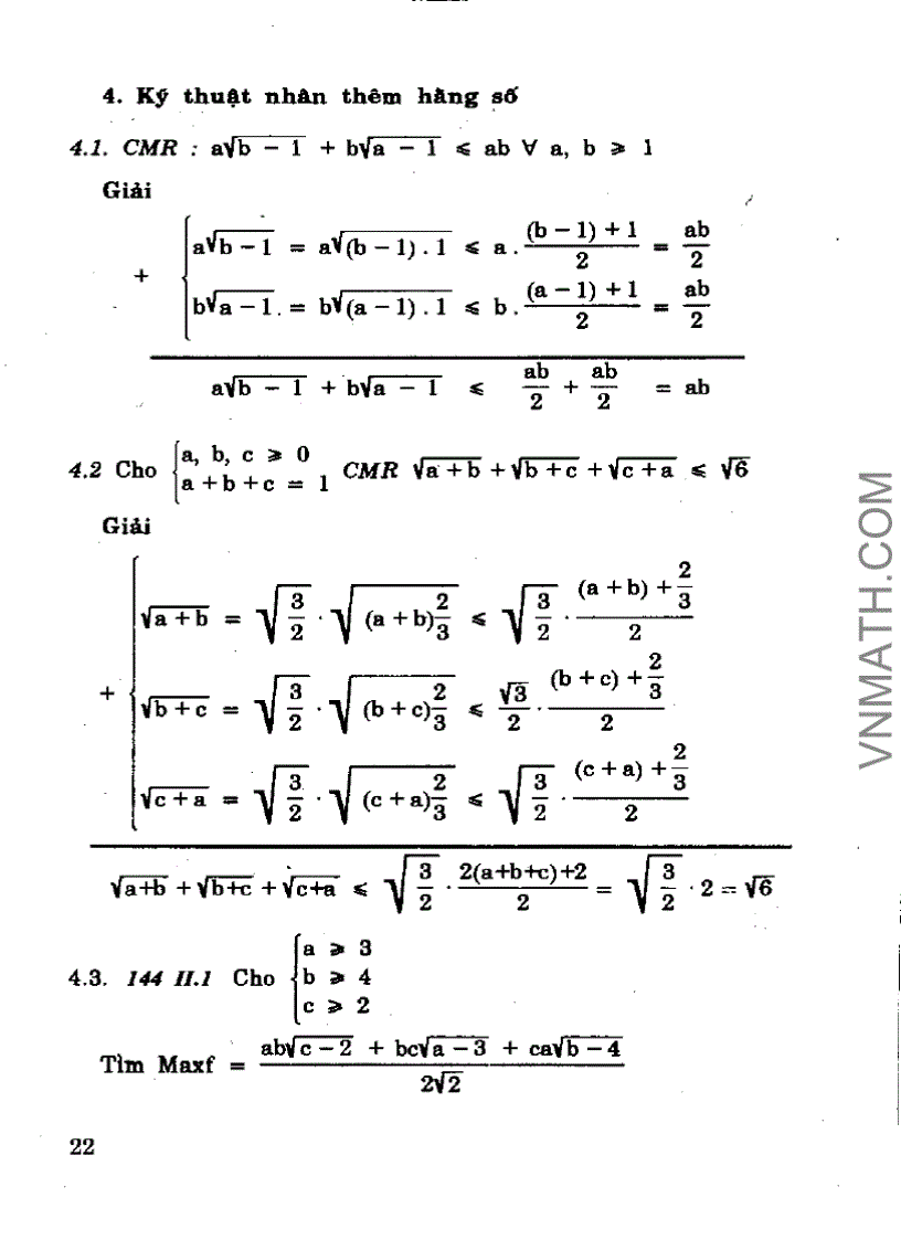 image for page Phương pháp kỹ thuật bất đẳng thức của Trần Phương sách hiếm