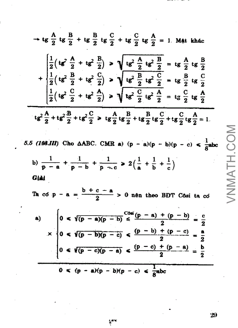 image for page Phương pháp kỹ thuật bất đẳng thức của Trần Phương sách hiếm