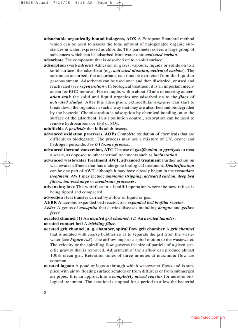 image for page Dictionary of water and waste management