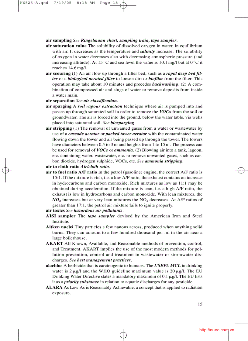 image for page Dictionary of water and waste management