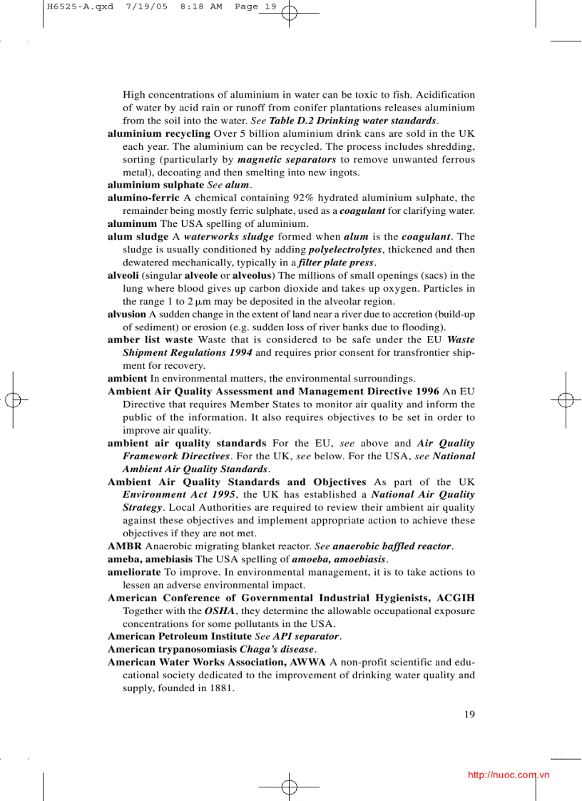 image for page Dictionary of water and waste management