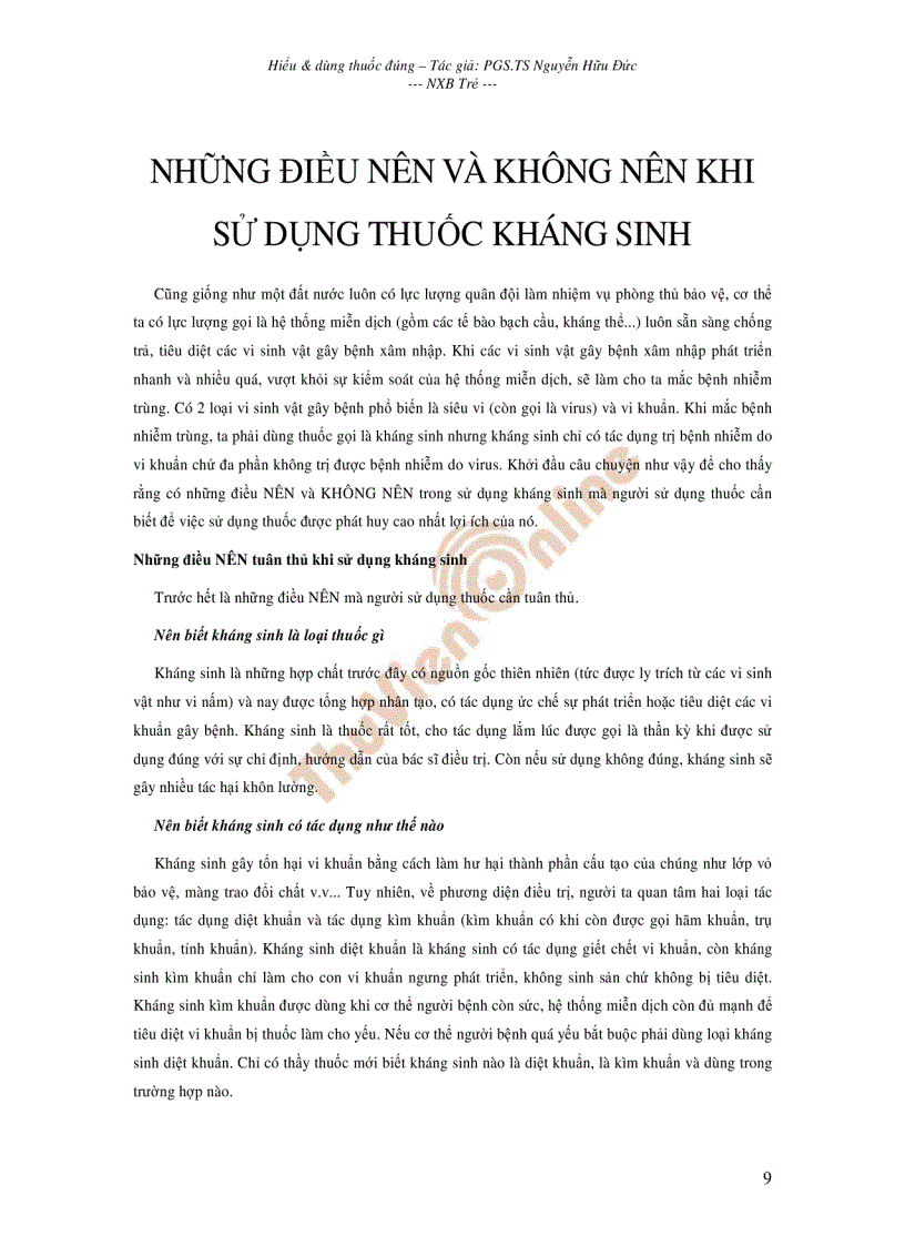 image for page Hiểu và dùng thuốc đúng cách