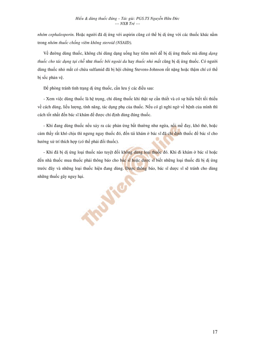 image for page Hiểu và dùng thuốc đúng cách