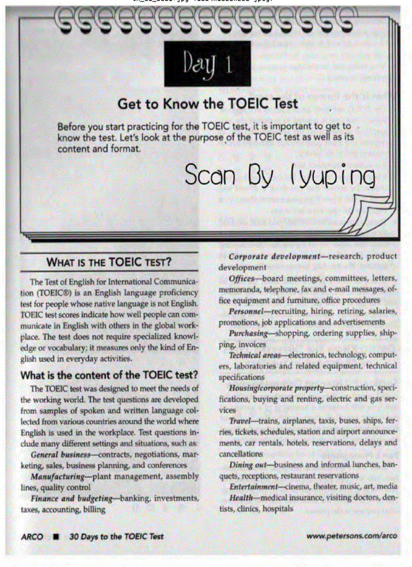 image for page Ebook 30 Day to the Toeic Test