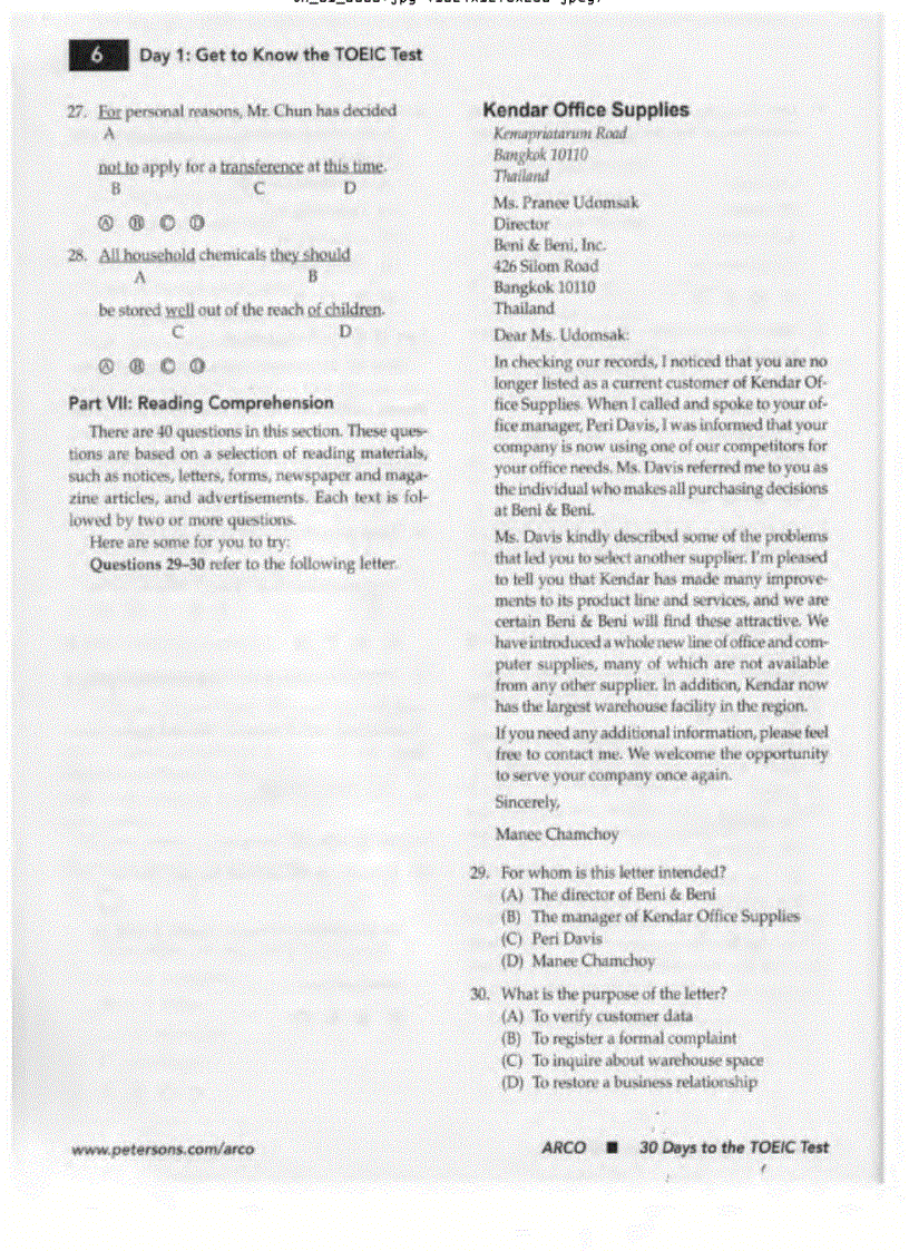 image for page Ebook 30 Day to the Toeic Test