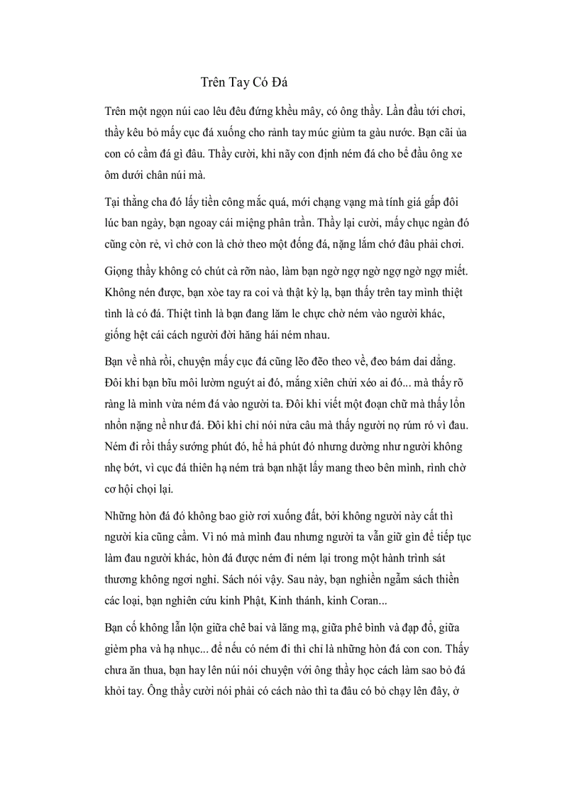 image for page Trên Tay Có Đá